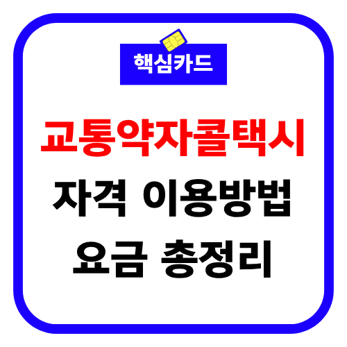교통약자콜택시 자격 이용방법 썸네일
